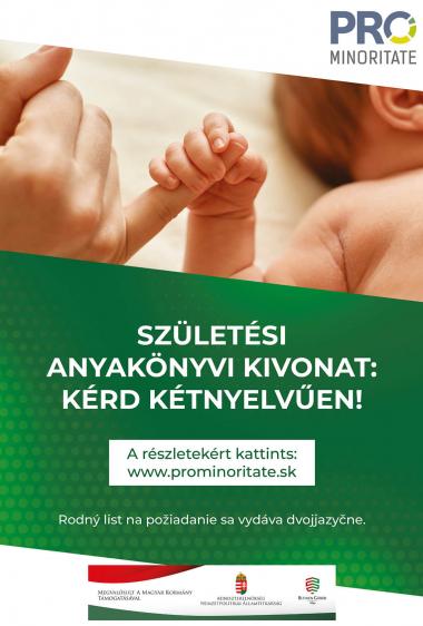 Születési anyakönyvi kivonat: kérd kétnyelvűen!